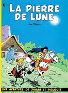 Couverture du livre « Johan et Pirlouit Tome 4 : la pierre de lune » de Peyo aux éditions Dupuis