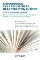 Couverture du livre « Méthodologie de la recherche et de la rédaction en droit » de  aux éditions Bruylant