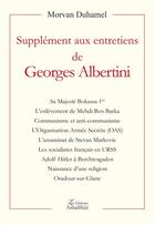 Couverture du livre « Suppléments aux entretiens de Georges Albertini » de Morvan Duhamel aux éditions Amalthee