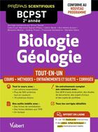 Couverture du livre « Biologie-géologie BCPST 2e année : tout-en-un ; conforme au nouveau programme 2021,cours, schémas » de  aux éditions Vuibert