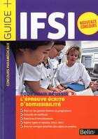 Couverture du livre « Concours IFSI ; l'épreuve de culture générale » de  aux éditions Belin Education