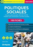 Couverture du livre « Politiques sociales : 100 fiches ; catégories A, B, C (édition 2022) » de Valerie Raia aux éditions Studyrama