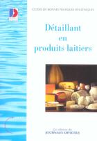 Couverture du livre « Detaillants en produits laitiers - cc n 5903 » de Djo aux éditions Direction Des Journaux Officiels