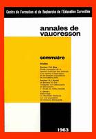 Couverture du livre « Annales de vaucresson t.1 à 10 et t.12 » de Centre De Formation aux éditions Cujas