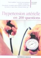 Couverture du livre « Hypertension en 200 questions (l') » de Dr Laurent aux éditions De Vecchi