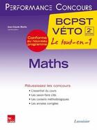 Couverture du livre « PERFORMANCE CONCOURS : mathématiques ; 2e année BCPST-véto » de Jean-Claude Martin aux éditions Tec Et Doc
