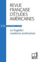 Couverture du livre « Rfea n 82 (1999-4) - la tragedie : variations americaines » de Nathalie Caron aux éditions Belin