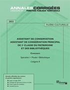 Couverture du livre « Assistant de conservation assistant de conservation principal de 2e classe » de  aux éditions Documentation Francaise
