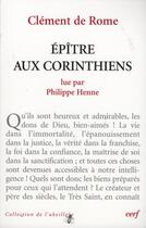 Couverture du livre « Clement de rome : epitre aux corinthiens » de Philippe Henne aux éditions Cerf