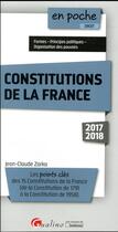 Couverture du livre « Constitutions de la France (édition 2017/2018) » de Jean-Claude Zarka aux éditions Gualino