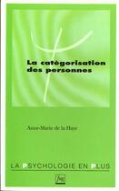 Couverture du livre « Categorisation des personnes (la) » de De La Haye A aux éditions Pu De Grenoble