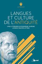 Couverture du livre « Langues et culture de l'Antiquité » de Magalie Diguet aux éditions Breal