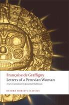 Couverture du livre « Letters of a Peruvian Woman » de Francoise De Graffigny aux éditions Oup Oxford