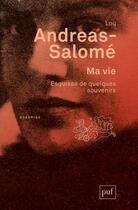 Couverture du livre « Ma vie (9e édition) » de Lou Andreas-Salome aux éditions Puf