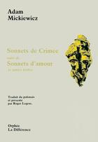 Couverture du livre « Sonnets de crimee sonnets d'amour » de Adam Mickiewicz aux éditions La Difference
