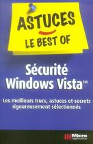 Couverture du livre « Sécurité windows vista » de Jean-Noel Anderruthy aux éditions Micro Application