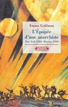 Couverture du livre « Epopee d une anarchiste reedition » de Emma Goldman aux éditions Complexe
