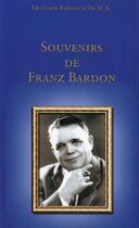 Couverture du livre « Souvenirs de Franz Bardon » de Lumir Bardon et Dr. K aux éditions Moryason
