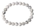 Couverture du livre « Bracelet howlite blanche perles rondes 8 mm » de  aux éditions Dg-exodif