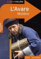 Couverture du livre « L'avare » de Moliere et Francoise Spiess aux éditions Belin Education