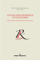 Couverture du livre « Voyage philosophique d'Angleterre » de Isabelle Bour aux éditions Hermann