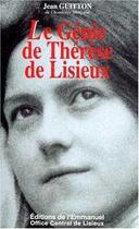 Couverture du livre « Le genie de therese de lisieux » de  aux éditions Emmanuel