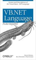 Couverture du livre « Vb.net language pocket reference » de Steven Roman aux éditions O Reilly