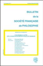 Couverture du livre « D'un sensible l'autre - sur la signification metaphysique des sensibles » de Jocelyn Benoist aux éditions Societe Francaise De Philosophie