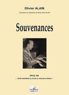 Couverture du livre « Souvenances ; solo et orgue » de Alain Olivier aux éditions Delatour
