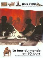 Couverture du livre « Le tour du monde en quatre-vingts jours » de Verne/Prunier/Verdet aux éditions Gallimard-jeunesse