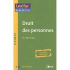 Couverture du livre « Droit des personnes (3e édition) » de Parquet aux éditions Breal