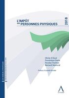 Couverture du livre « L'impôt des personnes physiques (édition 2018) » de  aux éditions Anthemis