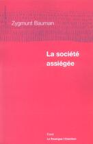 Couverture du livre « La societe assiegee » de Zygmunt Bauman aux éditions Rouergue