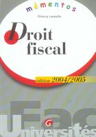 Couverture du livre « Memento droit fiscal, 5eme edition (5e édition) » de Lamulle T aux éditions Gualino