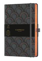 Couverture du livre « Carnet copper and gold grand format ligné art déco copper » de  aux éditions Castelli Milano