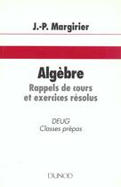 Couverture du livre « Algebre » de Jean-Paul Margirier aux éditions Dunod