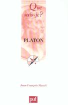 Couverture du livre « Platon » de Jean-Francois Mattei aux éditions Que Sais-je ?