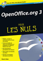 Couverture du livre « Openoffice.org 3 pour les nuls » de Henri Lilen aux éditions First Interactive