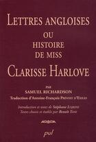 Couverture du livre « Lettres angloises ou histoire de miss Clarisse Harlove » de Samuel Richardson aux éditions Presses De L'universite De Laval