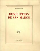 Couverture du livre « Description de San Marco » de Michel Butor aux éditions Gallimard