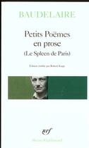 Couverture du livre « Petits poèmes en prose » de Charles Baudelaire aux éditions Gallimard