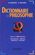 Couverture du livre « Dictionnaire De Philosophie » de Andre Roussel et Gerard Durozoi aux éditions Nathan