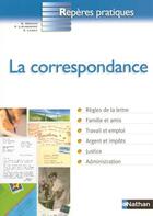 Couverture du livre « La correspondance » de Sylvie Gerard aux éditions Nathan