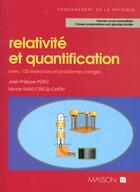 Couverture du livre « Relativite Et Quantification » de Jose-Philippe Perez aux éditions Elsevier-masson