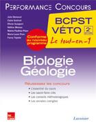 Couverture du livre « PERFORMANCE CONCOURS : biologie-géologie ; 2e année BCPST-véto » de Marine Paulhiac-Pison aux éditions Tec Et Doc