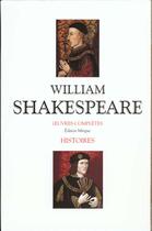 Couverture du livre « Coffret oeuvres complètes : histoires » de William Shakespeare aux éditions Bouquins