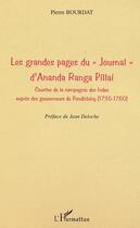 Couverture du livre « Les grandes pages du journal d'Ananda Ranga Pillai » de Pierre Bourdat aux éditions Editions L'harmattan