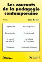 Couverture du livre « Courants de la ped contemp 4e ed code renvoi s308600 » de Beaute J aux éditions Chronique Sociale