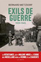Couverture du livre « Exils de guerre 1939-1945 : la Résistance, les 