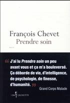Couverture du livre « Prendre soin » de Francois Chevet aux éditions Don Quichotte
